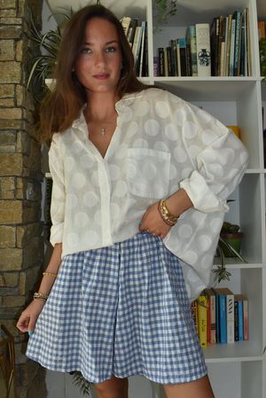 Nonni Gingham City Short Denim